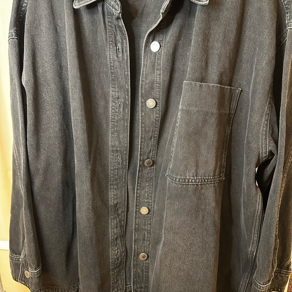 Zara Charcoal Button-Up Shirt - Picture 5 of 7